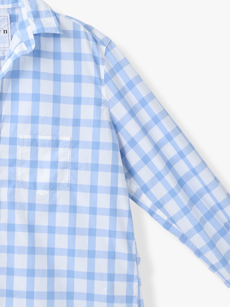 アイリーン ギンガムチェック シャツ（ライトブルー） 詳細画像 light blue 2