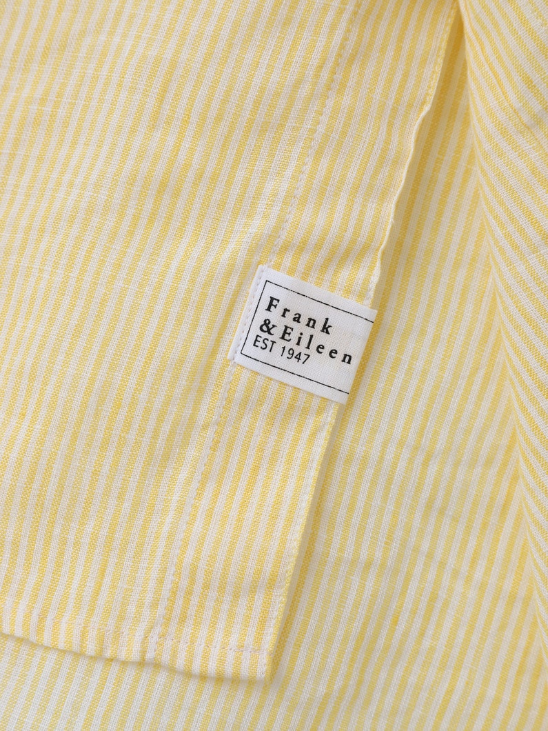 アイリーン イタリアンリネン ストライプ シャツ（イエロー） 詳細画像 light yellow 3