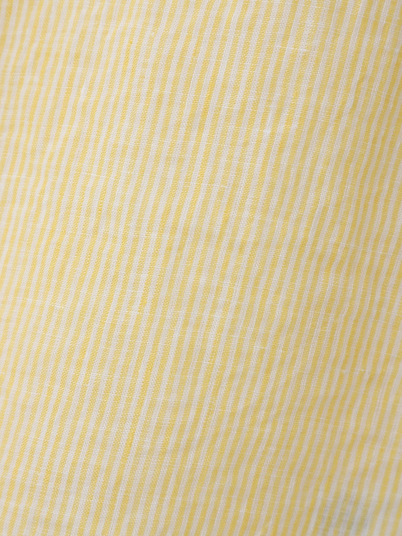 アイリーン イタリアンリネン ストライプ シャツ（イエロー） 詳細画像 light yellow 4
