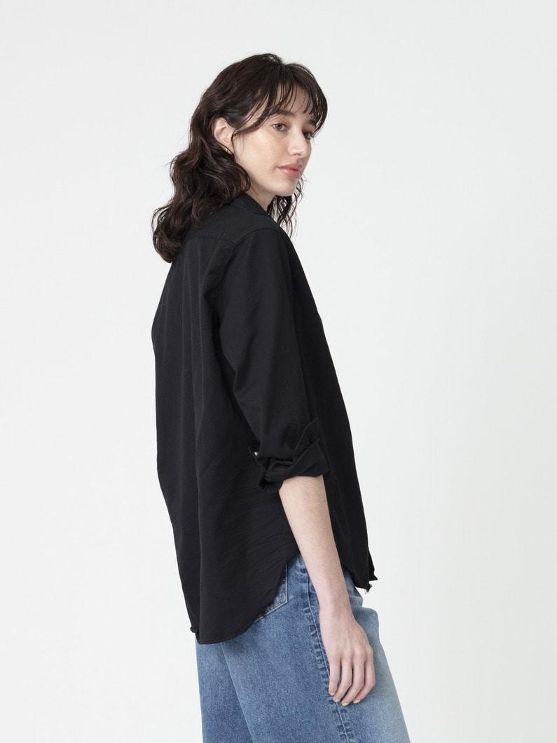 アイリーン フェイマス デニムシャツ（ホワイト/ブラック） 詳細画像 black 2