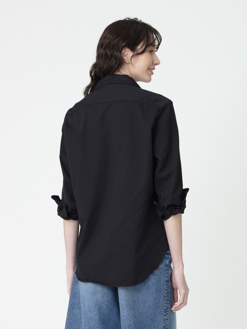 アイリーン フェイマス デニムシャツ（ホワイト/ブラック） 詳細画像 black 3