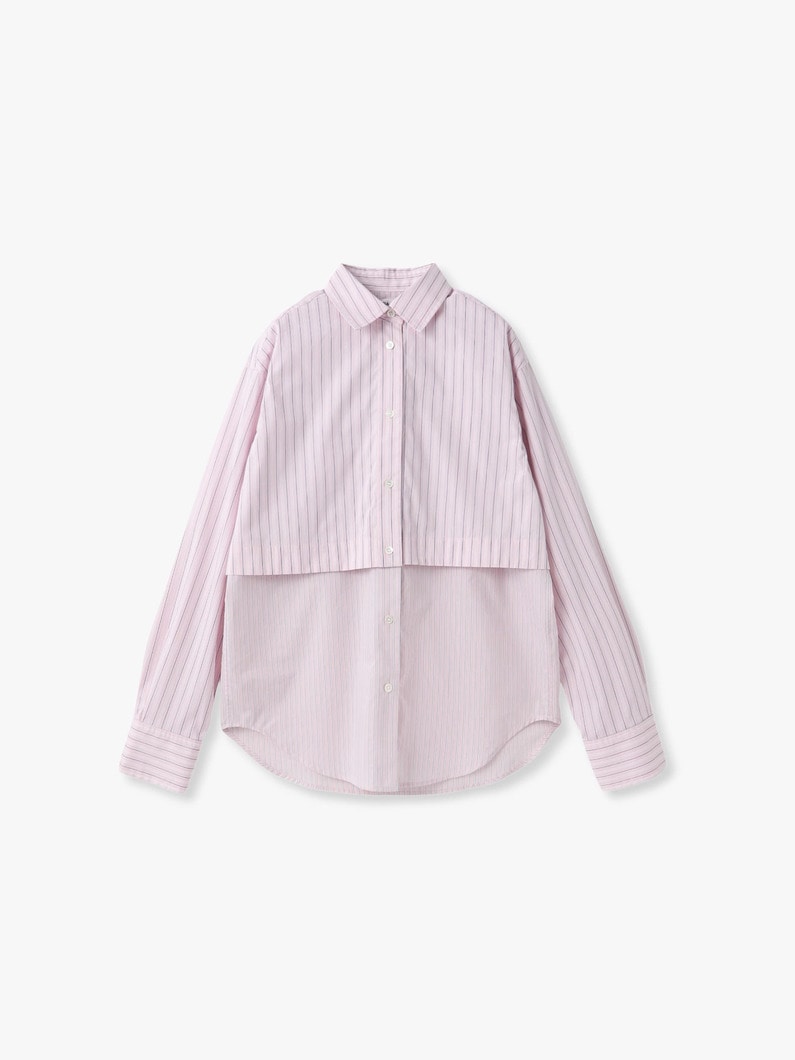 レイヤード ストライプ シャツ 詳細画像 pink 3