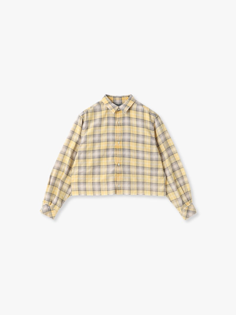 フランネル フェード チェックシャツ 詳細画像 yellow