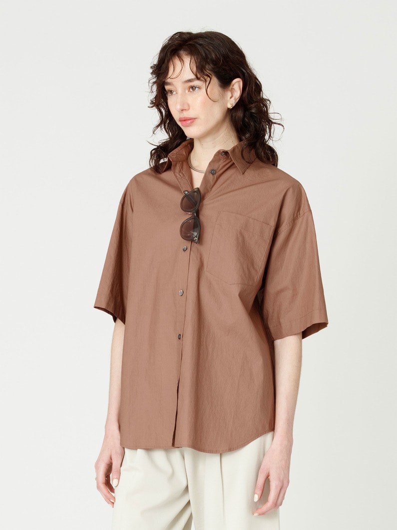 タイプライター ビッグ シャツ 詳細画像 brown 1