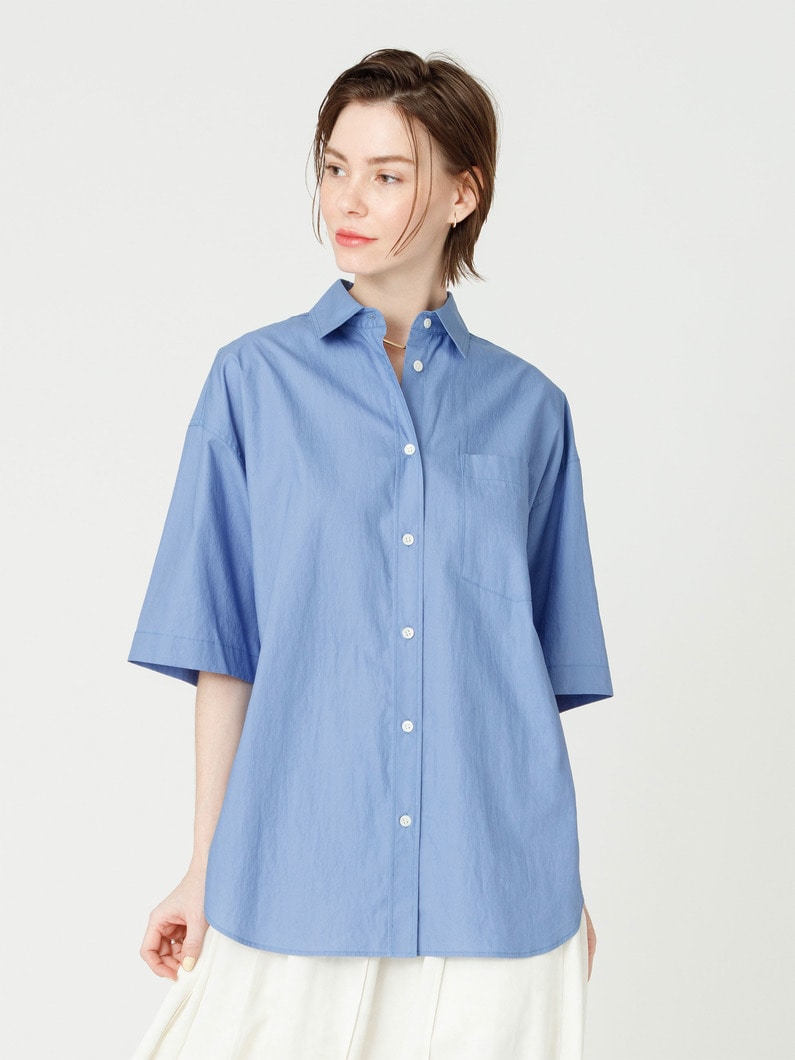 タイプライター ビッグ シャツ 詳細画像 blue