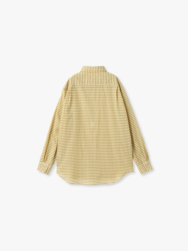 エアリー ライトコットン チェック シャツ 詳細画像 yellow 1