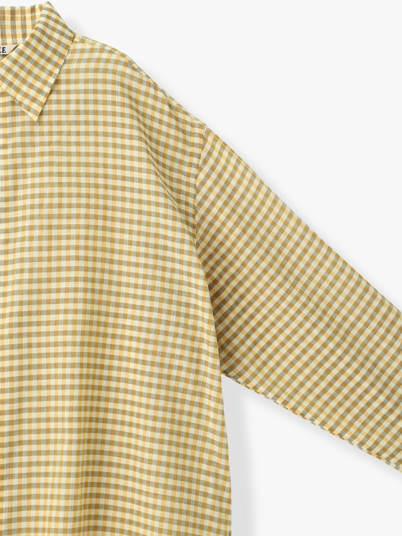 エアリー ライトコットン チェック シャツ 詳細画像 yellow 2