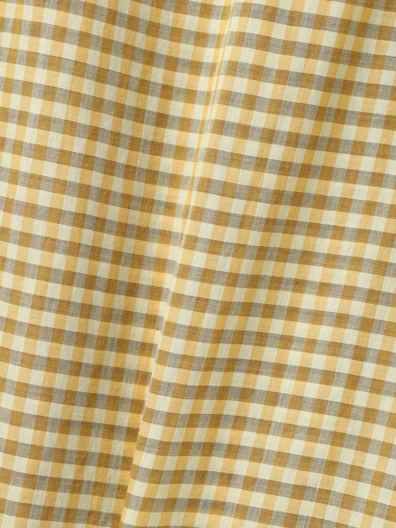 エアリー ライトコットン チェック シャツ 詳細画像 yellow 3