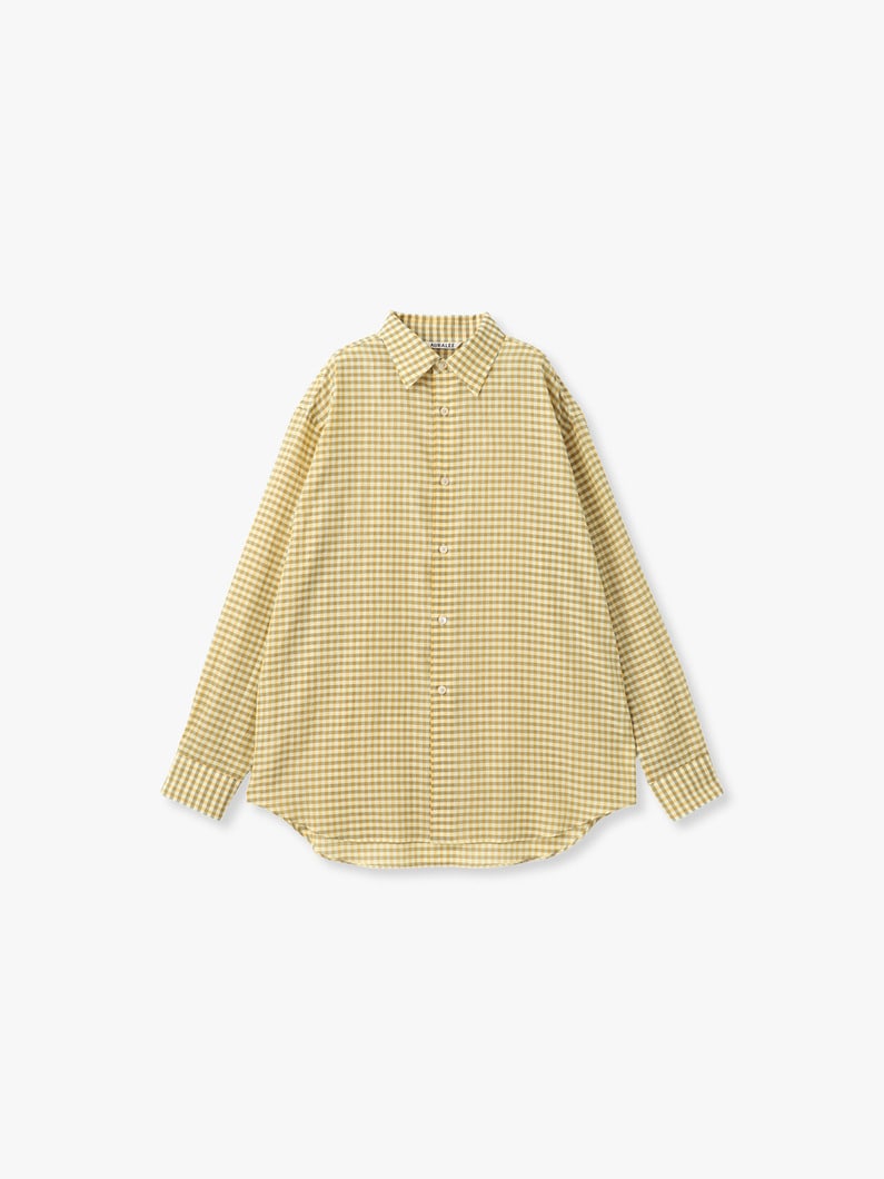 エアリー ライトコットン チェック シャツ 詳細画像 yellow 1
