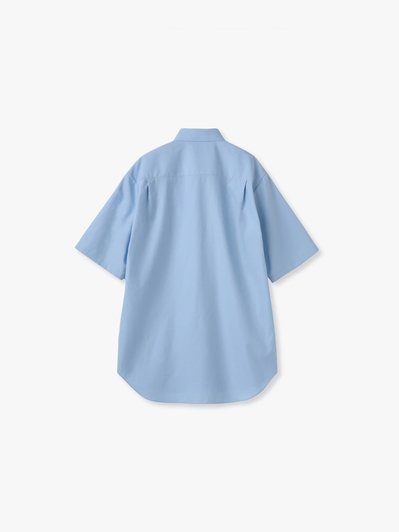 ウォッシュド フィンクス ツイル ハーフスリーブ シャツ 詳細画像 blue 1