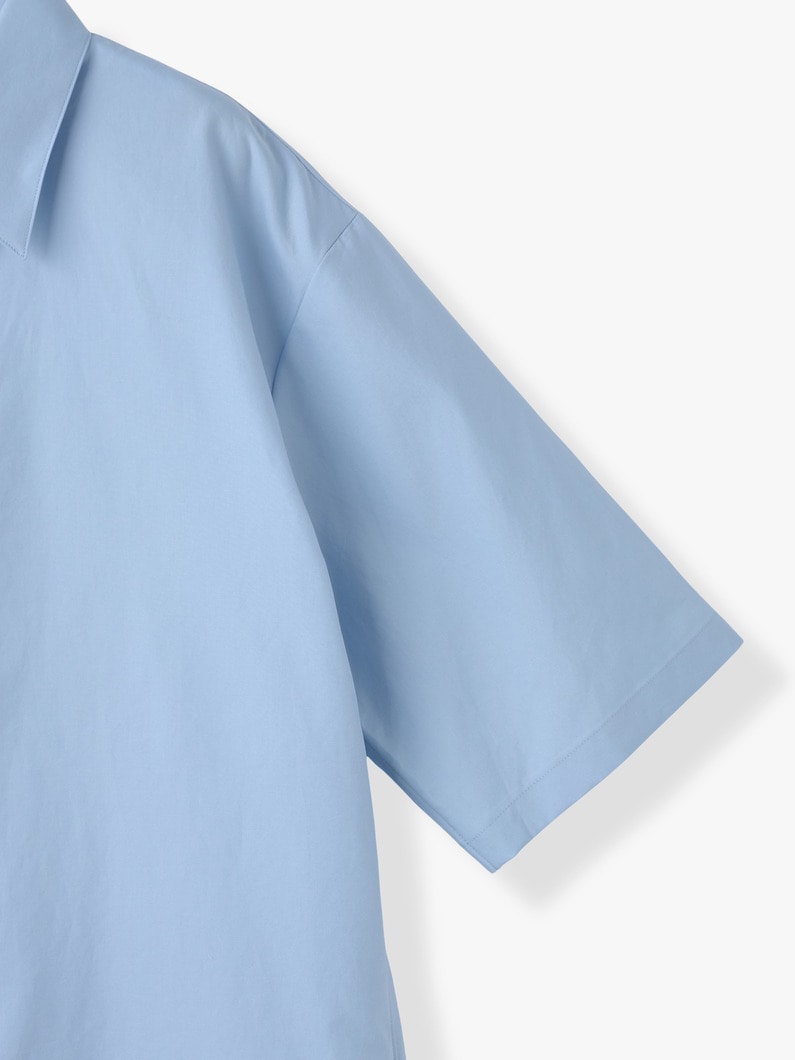 ウォッシュド フィンクス ツイル ハーフスリーブ シャツ 詳細画像 blue 2