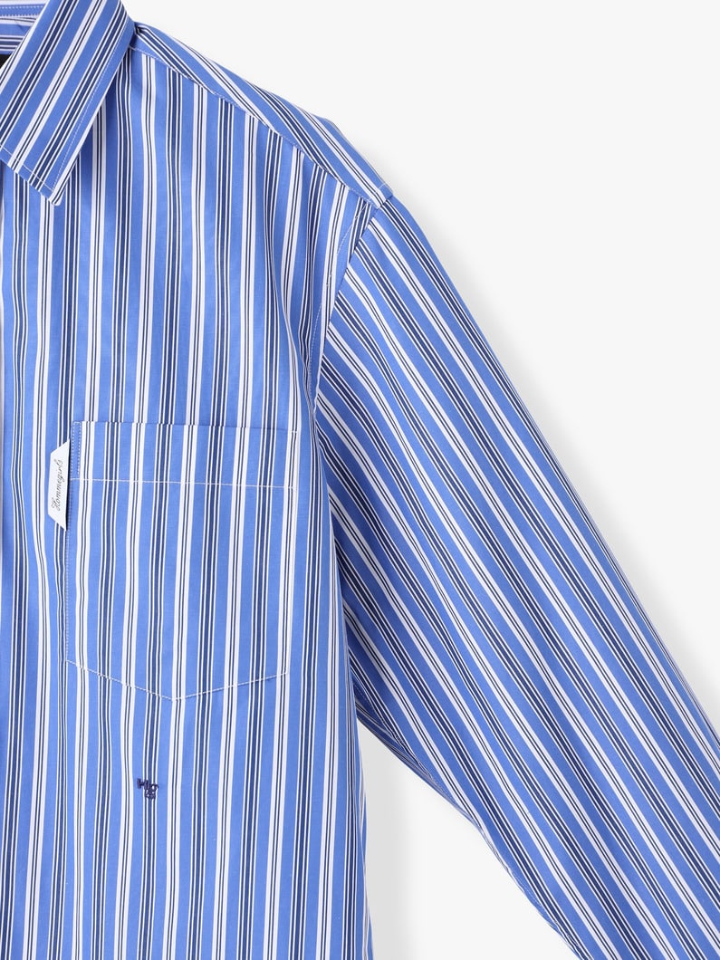 オックスフォード ストライプ シャツ 詳細画像 green 2