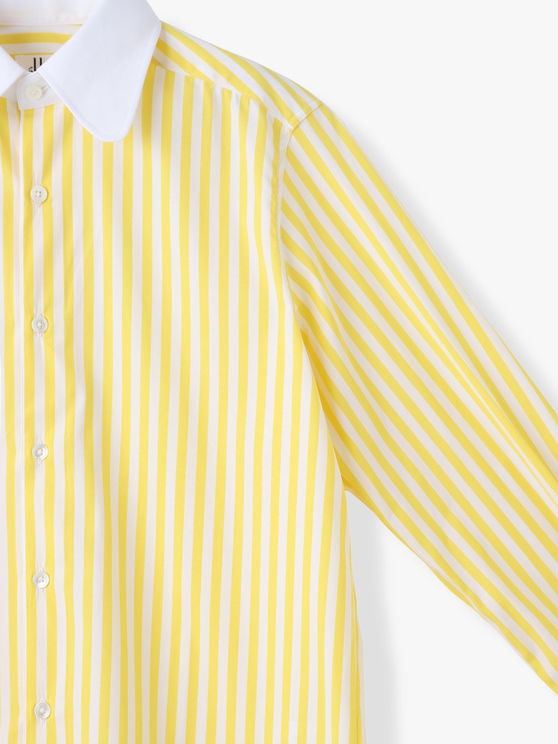 ダンディ ストライプ コットン シャツ（イエロー） 詳細画像 yellow 2