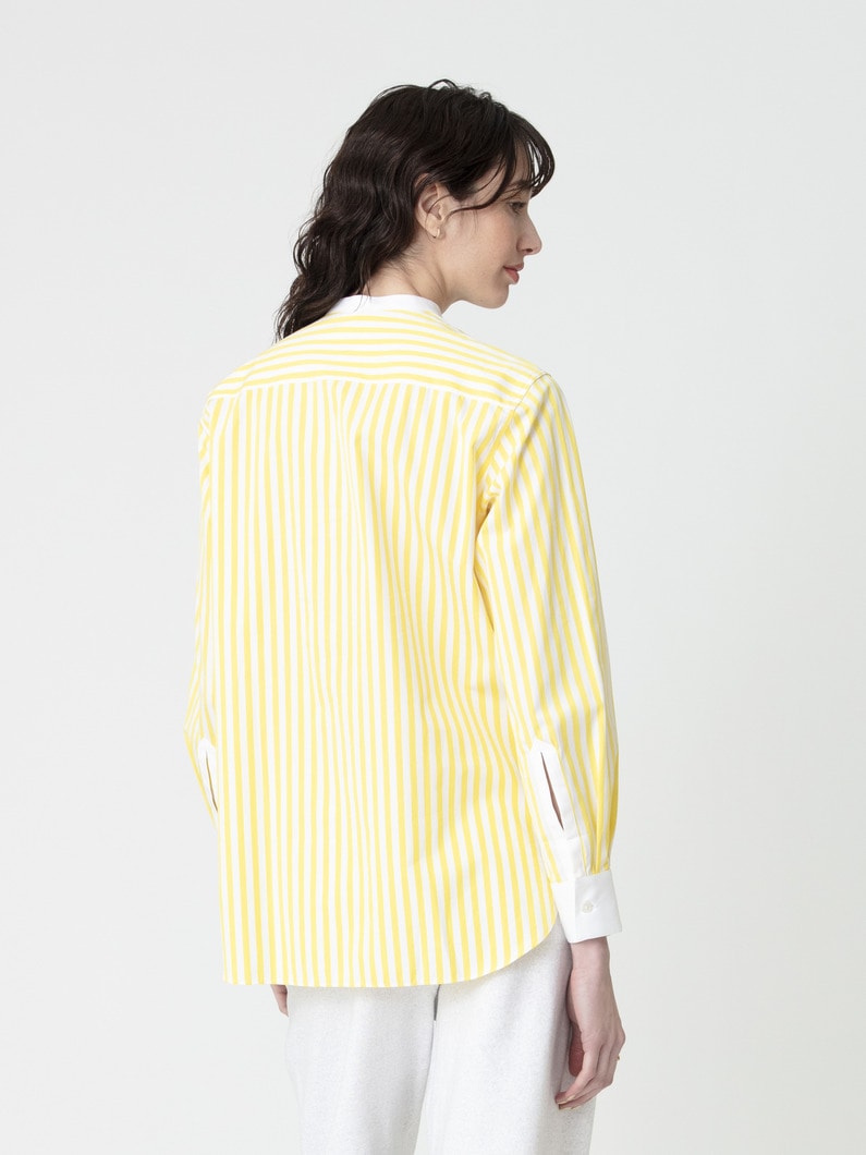 ジュール エシェル バニー ストライプ コットン シャツ（イエロー） 詳細画像 yellow 3