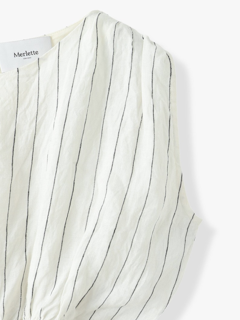シャーンストライプ トップ 詳細画像 off white 2