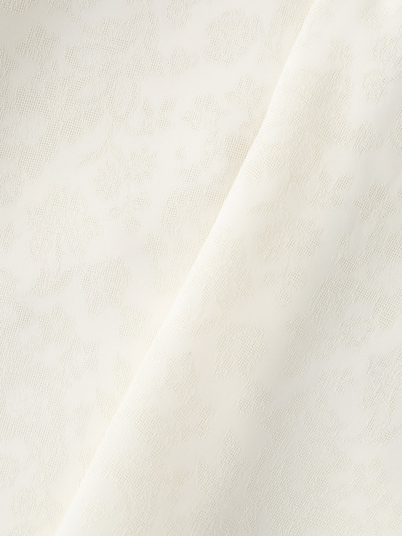 フラワー ビス ジャカード シャツ 詳細画像 ivory 3