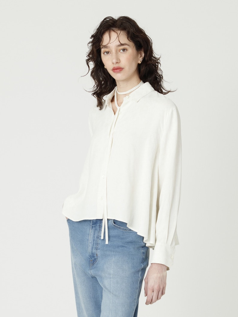 フラワー ビス ジャカード シャツ 詳細画像 ivory 1