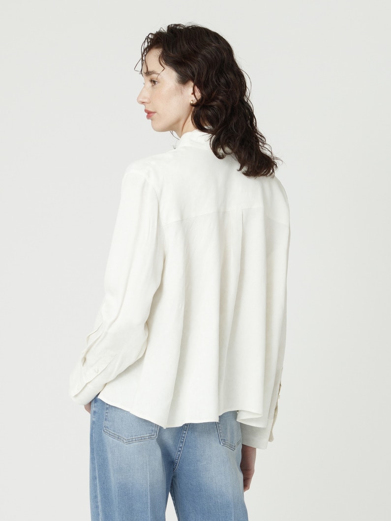 フラワー ビス ジャカード シャツ 詳細画像 ivory 2