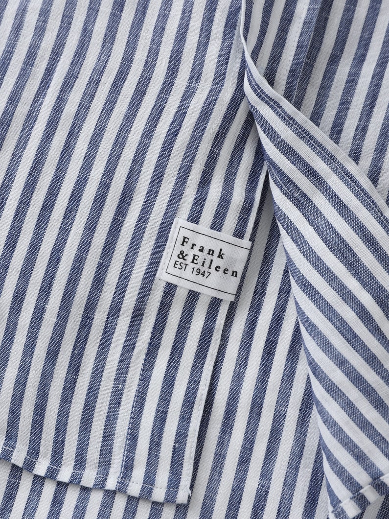 アイリーン イタリアンリネン ストライプシャツ（ホワイトネイビー） 詳細画像 white/navy 3