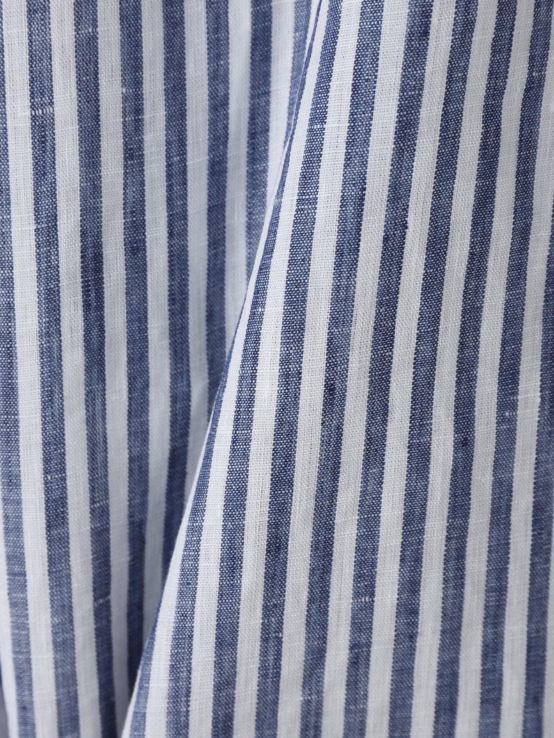 アイリーン イタリアンリネン ストライプシャツ（ホワイトネイビー） 詳細画像 white/navy 4