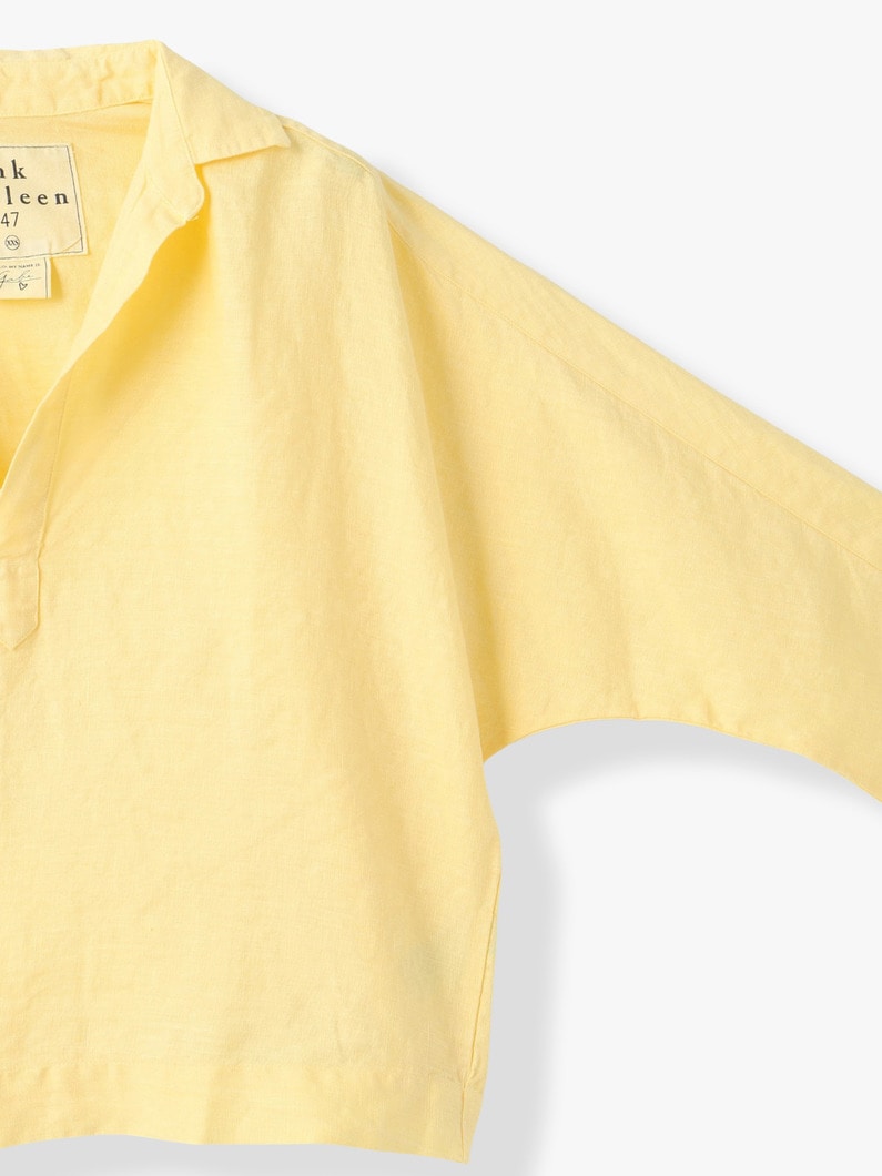 ギャビ ウォッシュドリネン スキッパーシャツ 詳細画像 yellow 2