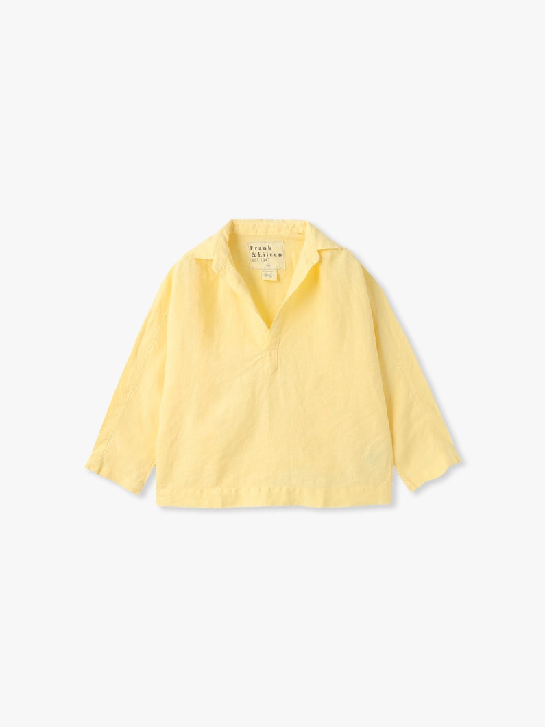 ギャビ ウォッシュドリネン スキッパーシャツ 詳細画像 yellow 1