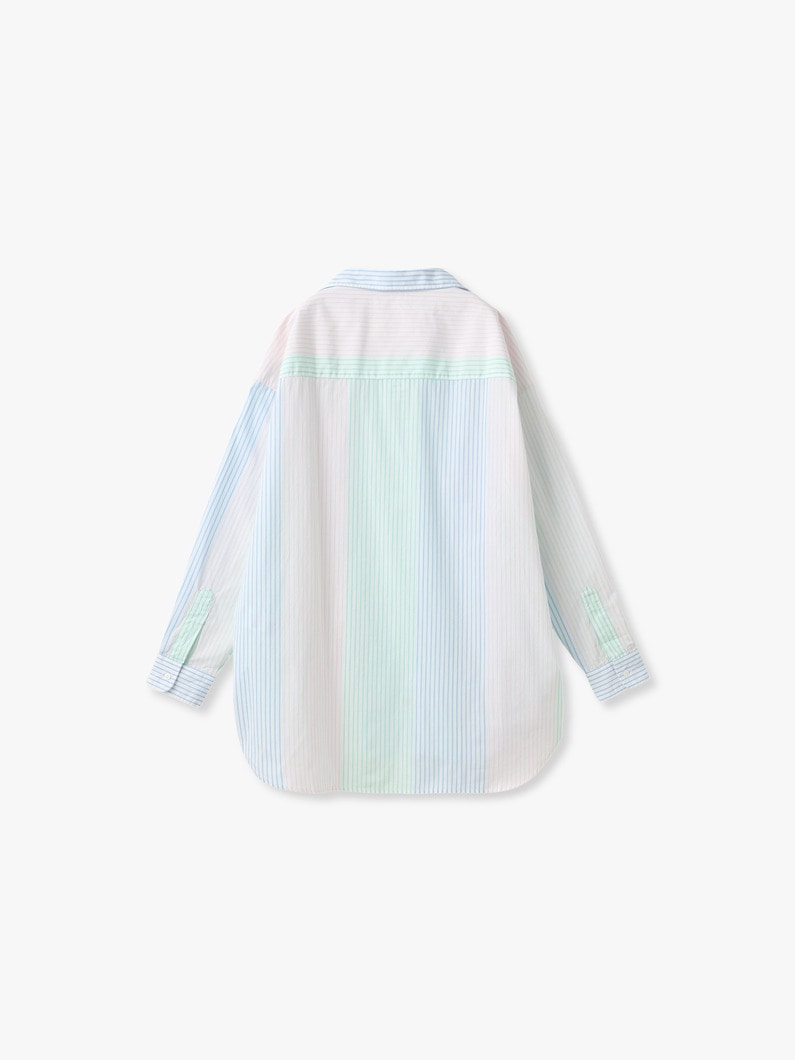 シャーリー イタリアンコットン シャツ（ストライプ） 詳細画像 light pink 1