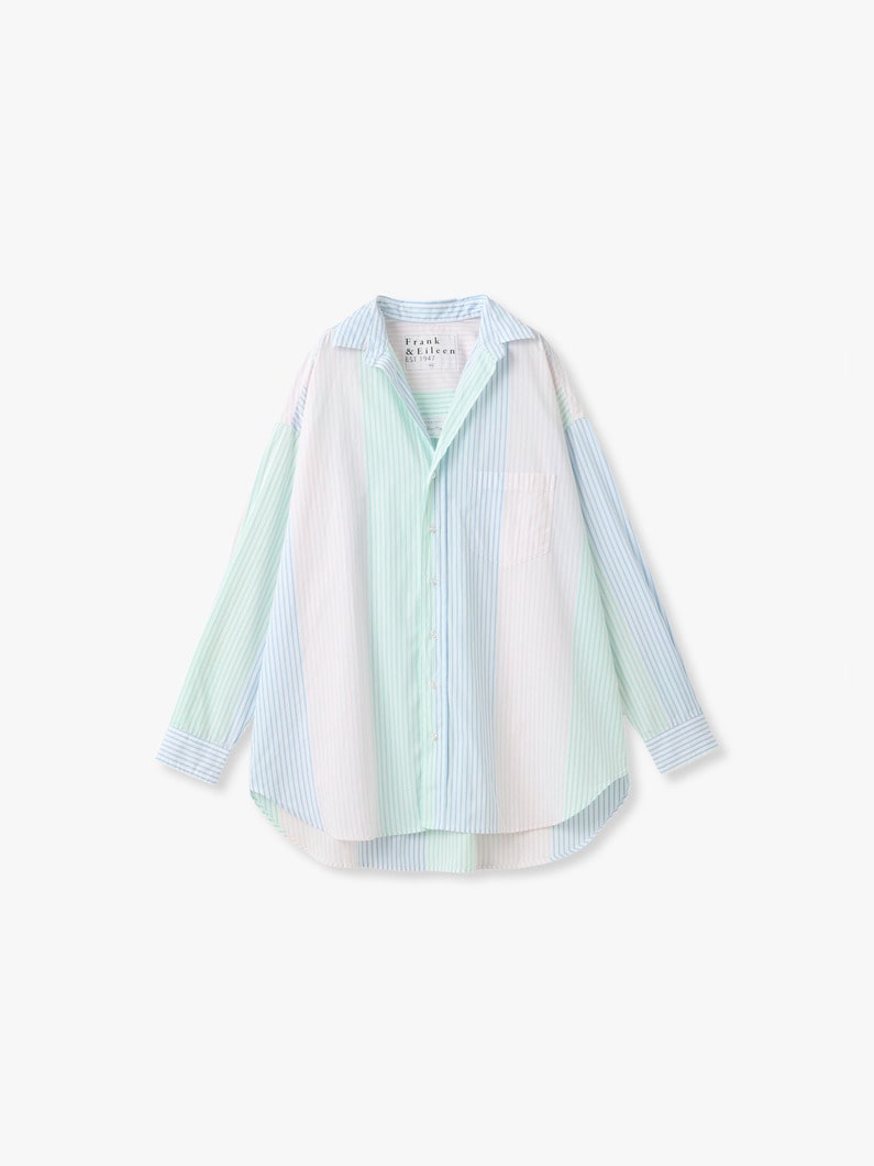 シャーリー イタリアンコットン シャツ（ストライプ） 詳細画像 light pink 1