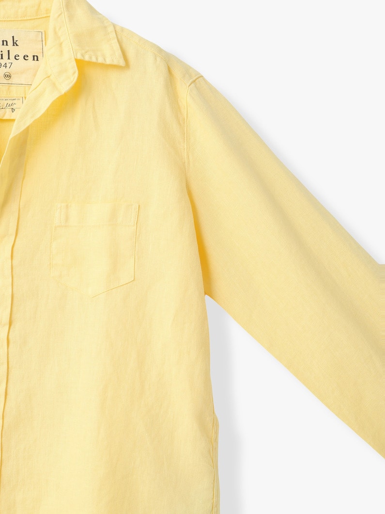 アイリーン イタリアンリネン シャツ（ホワイト/ベージュ/ネイビー/イエロー） 詳細画像 yellow 2