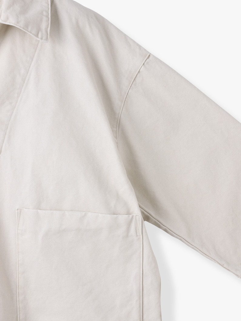 キャンバス シャツ プルオーバー 詳細画像 ivory 2