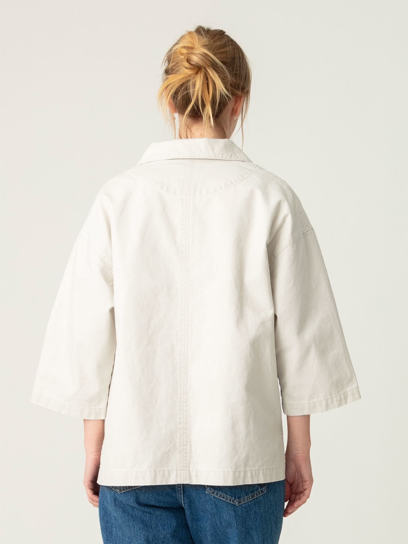 キャンバス シャツ プルオーバー 詳細画像 ivory 2