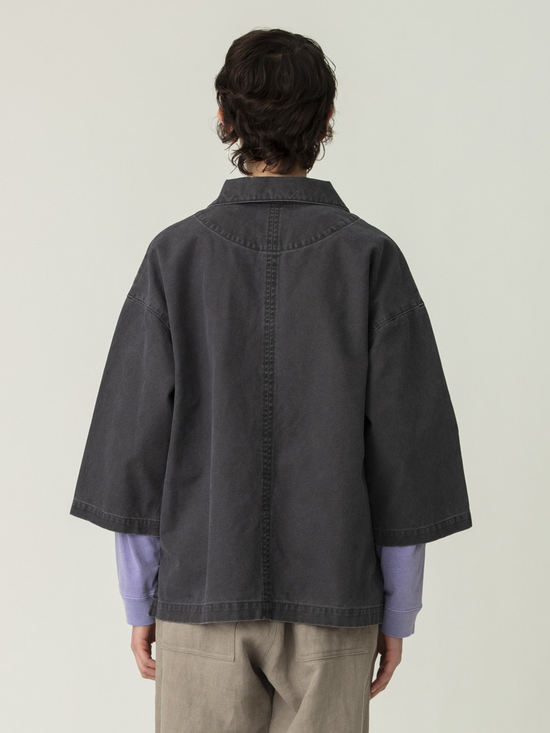 キャンバス シャツ プルオーバー 詳細画像 charcoal gray 2
