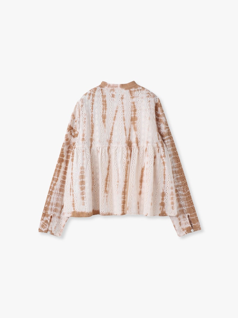 カットワーク タイダイ ブラウス 詳細画像 brown 1