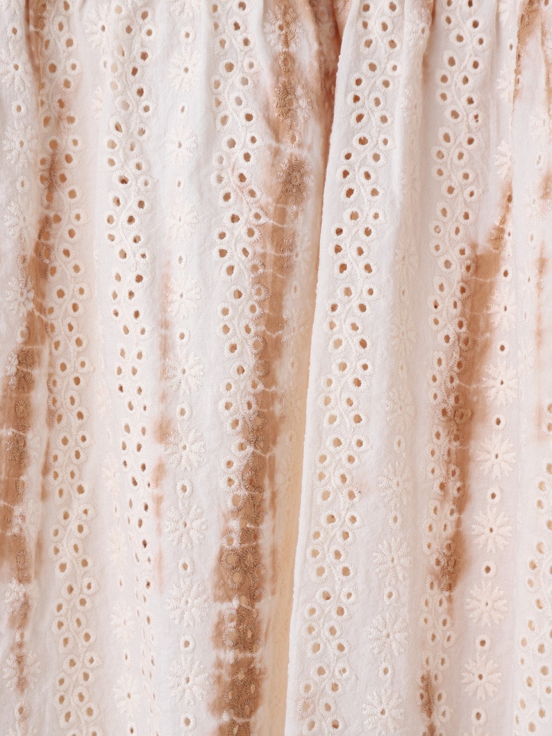 カットワーク タイダイ ブラウス 詳細画像 brown 3