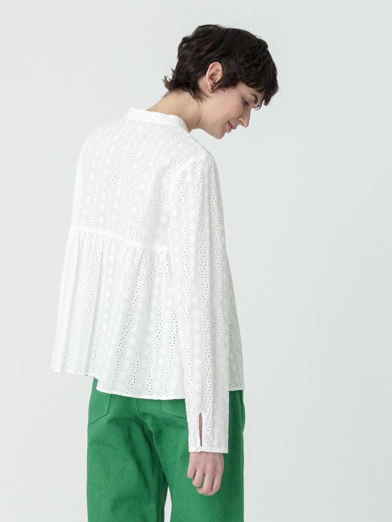 カットワーク ブラウス 詳細画像 white 2