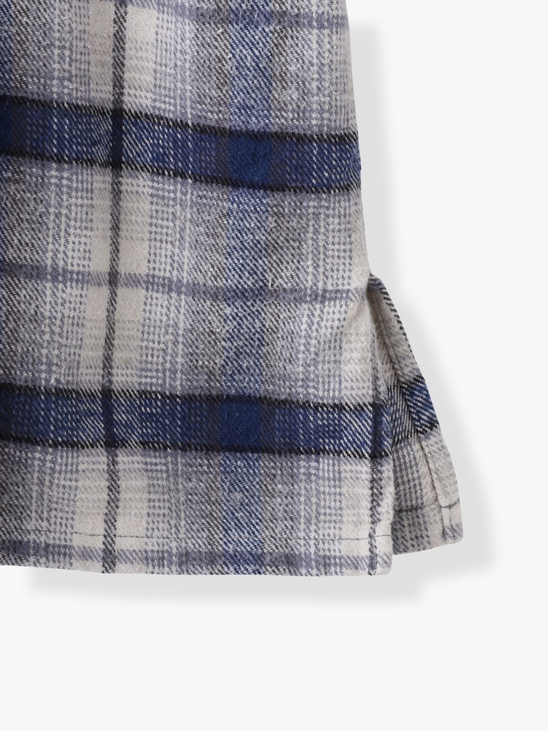 ビンテージ コットンシルク ネップ チェックシャツ 詳細画像 navy 3