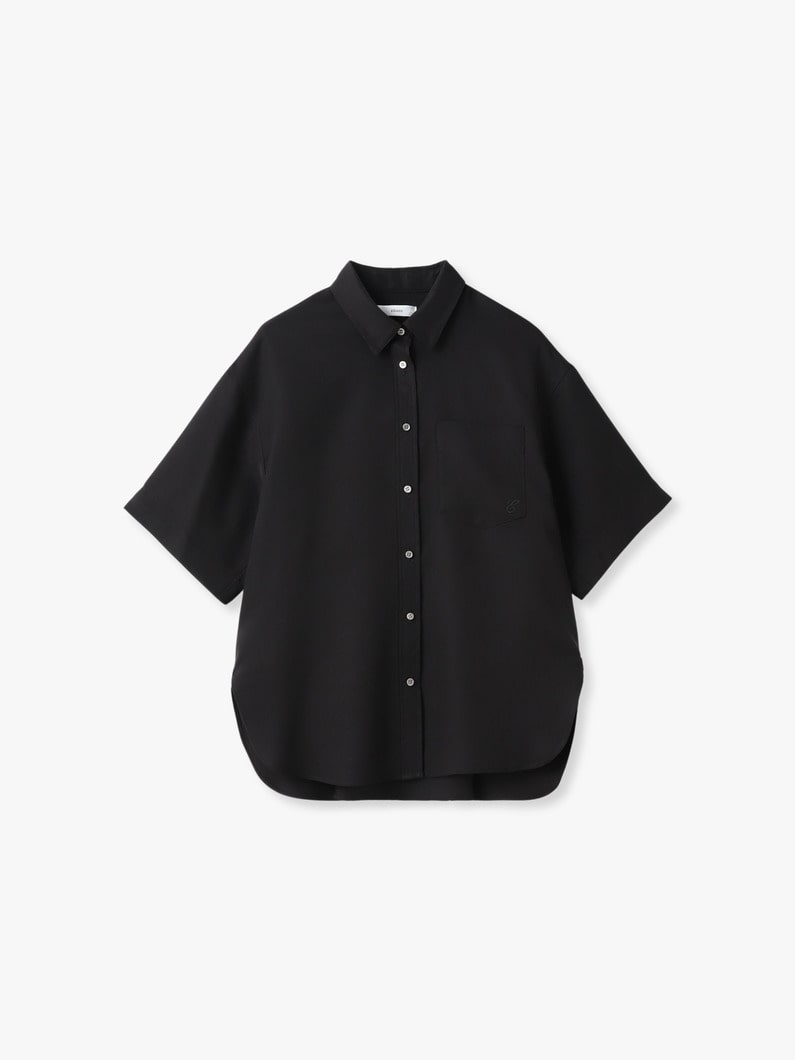 リネンアセテート シャツ（ブラック） 詳細画像 black 1