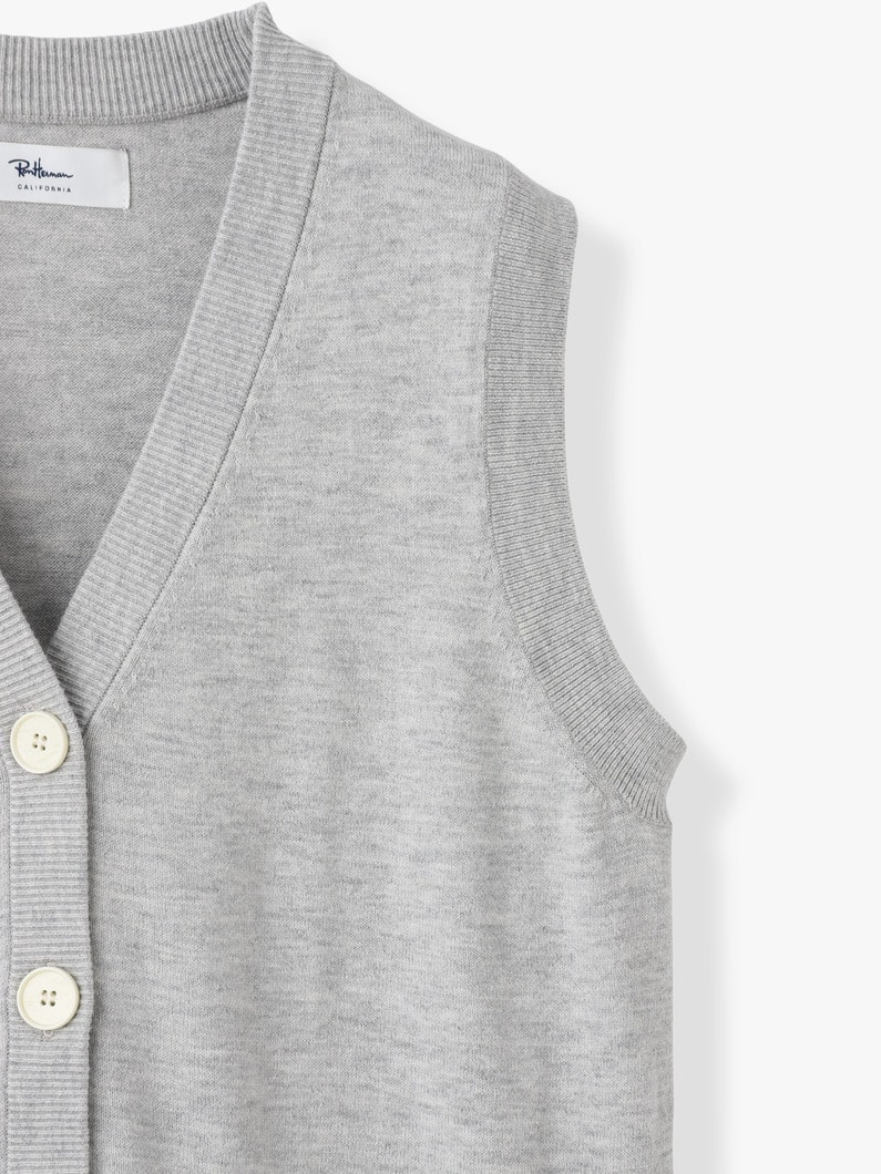 Vネック ニット ベスト 詳細画像 navy 2