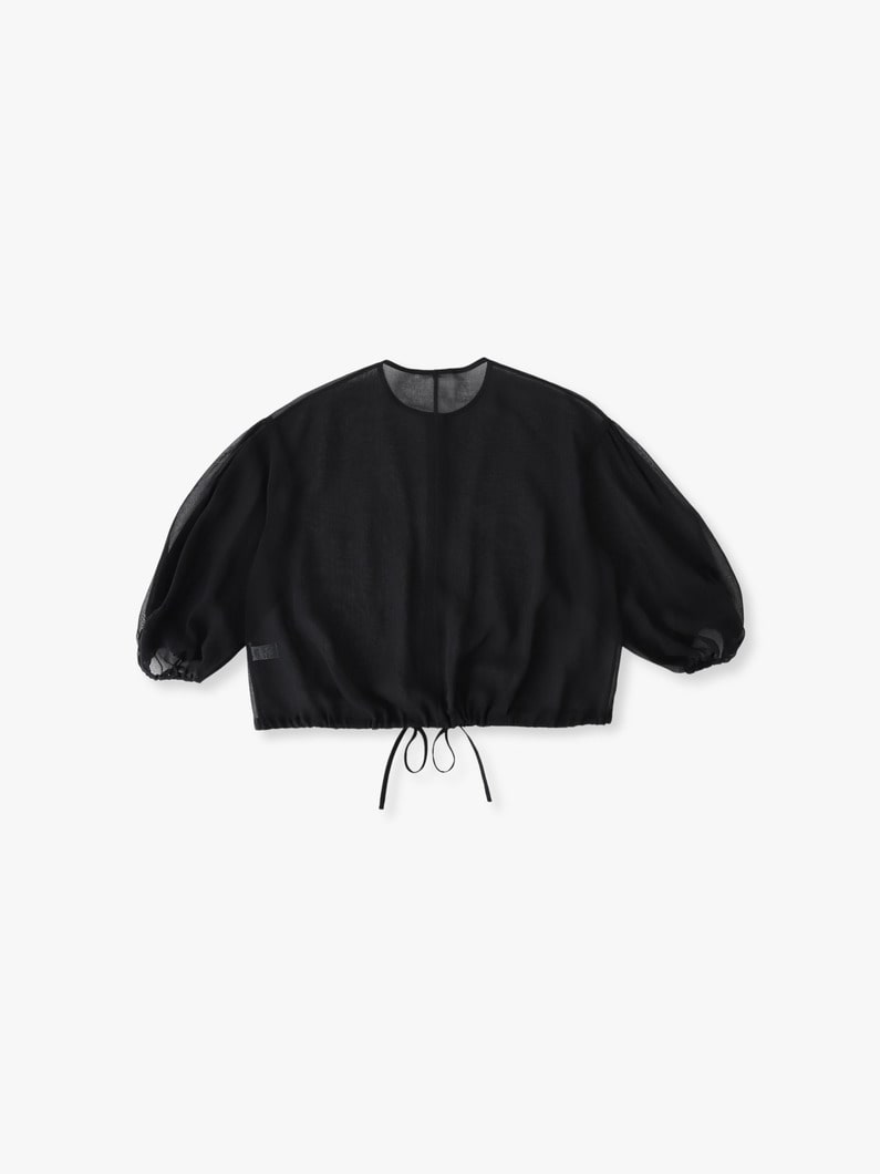 ソフトオーガンジー ブラウス 詳細画像 black 1