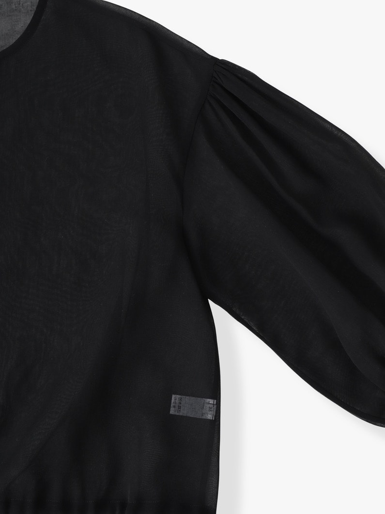 ソフトオーガンジー ブラウス 詳細画像 black 2