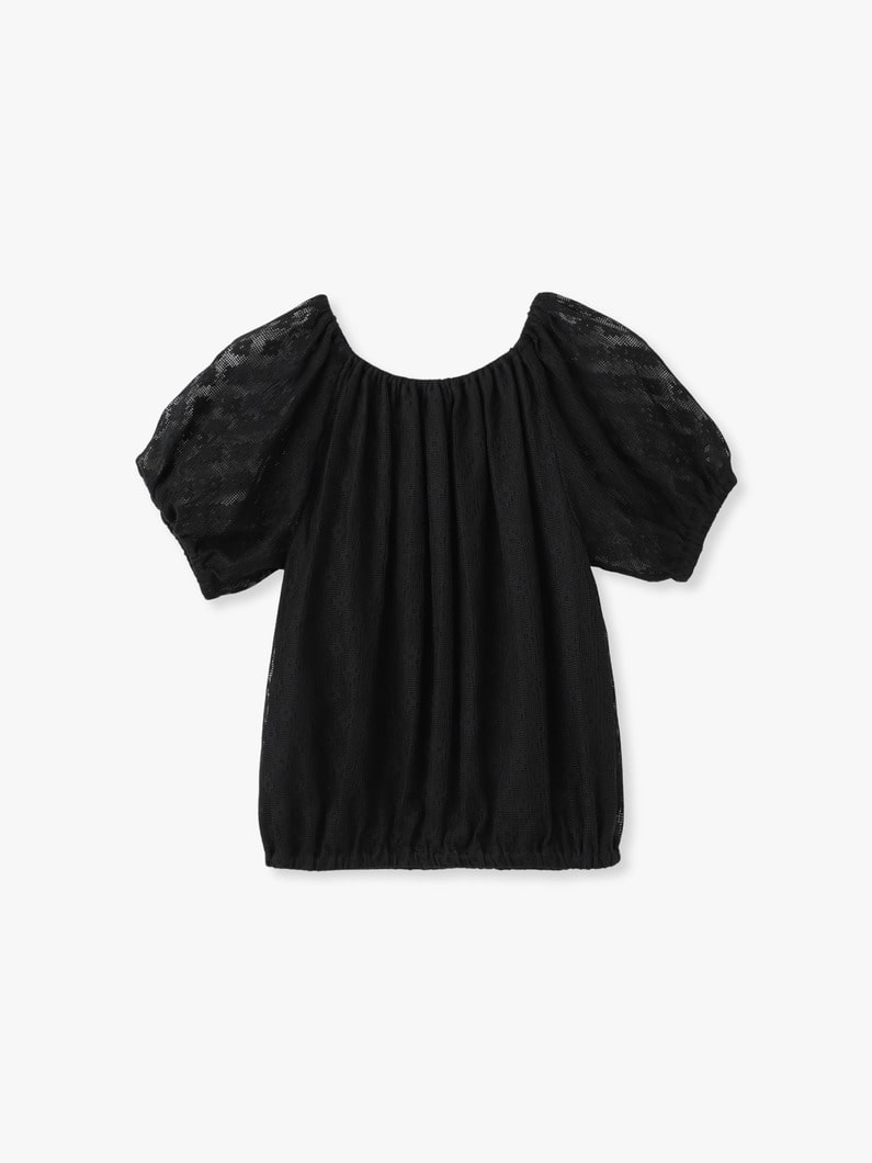 レース オフショルダー ブラウス 詳細画像 black 1