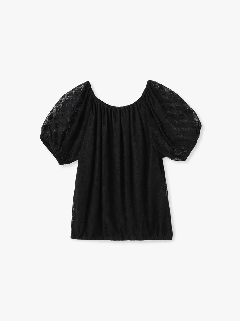 レース オフショルダー ブラウス 詳細画像 black 6