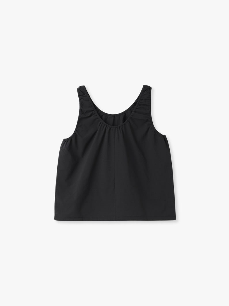 ギャザー スリーブレス トップ 詳細画像 black 1