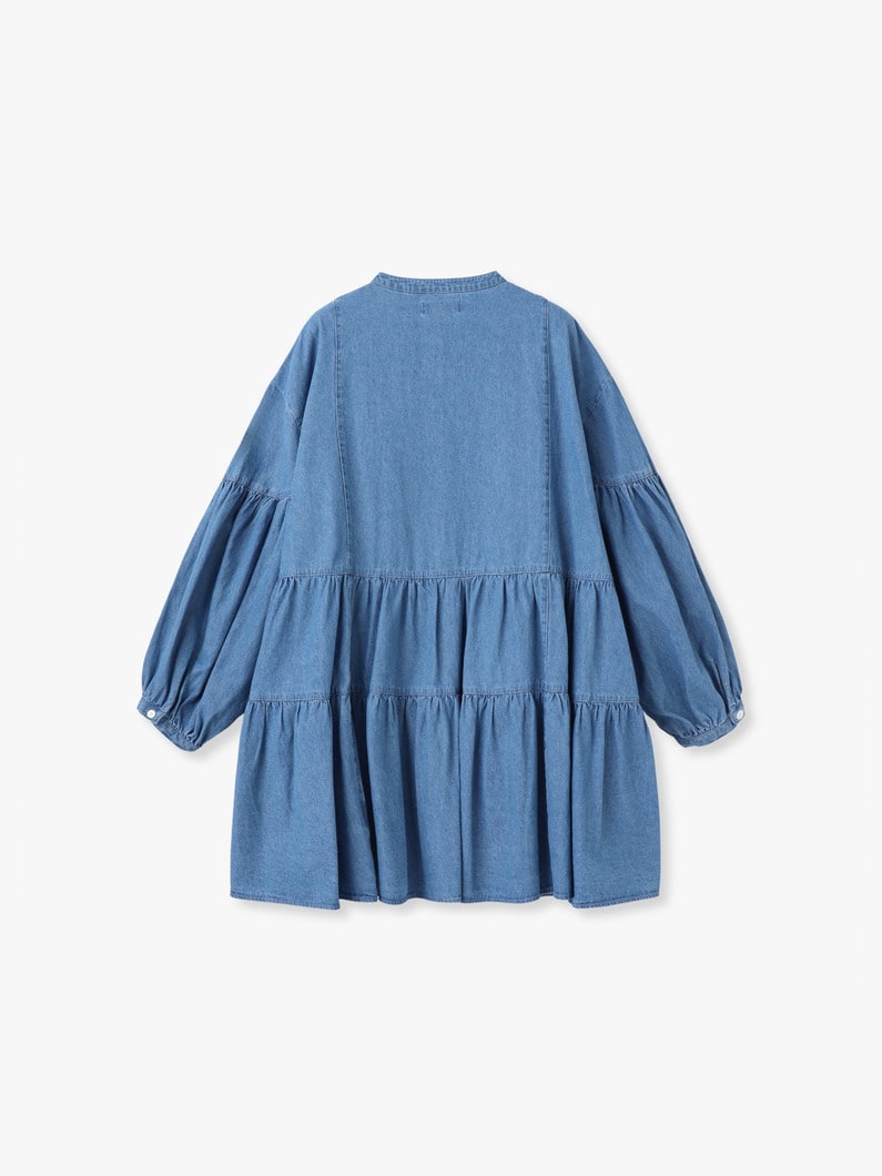 ティアード デニム ブラウス 詳細画像 blue 1