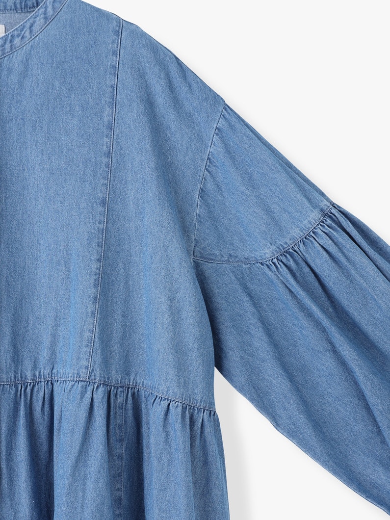 ティアード デニム ブラウス 詳細画像 blue 2