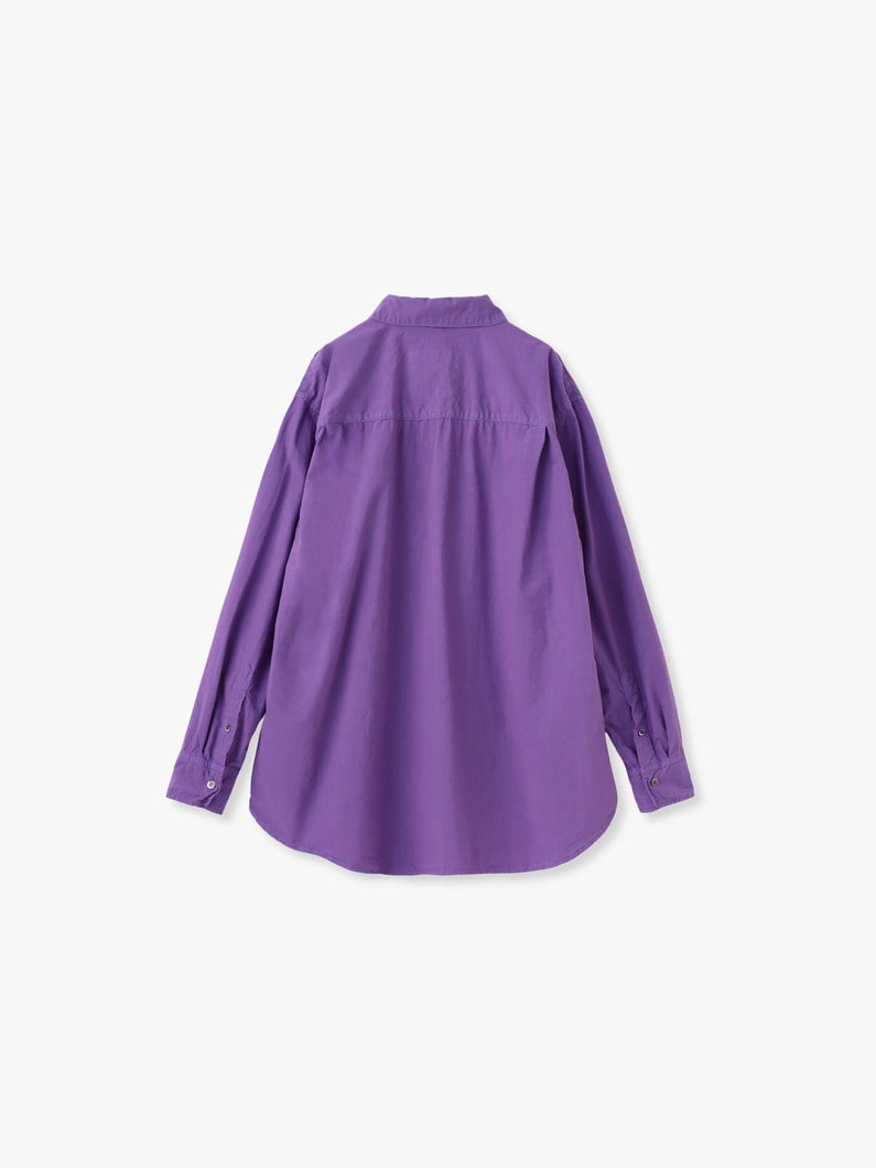 コットン シルク オーバーサイズ シャツ（レッド/パープル） 詳細画像 purple 1