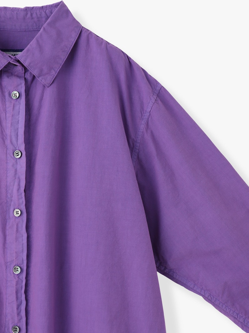 コットン シルク オーバーサイズ シャツ（レッド/パープル） 詳細画像 purple 2