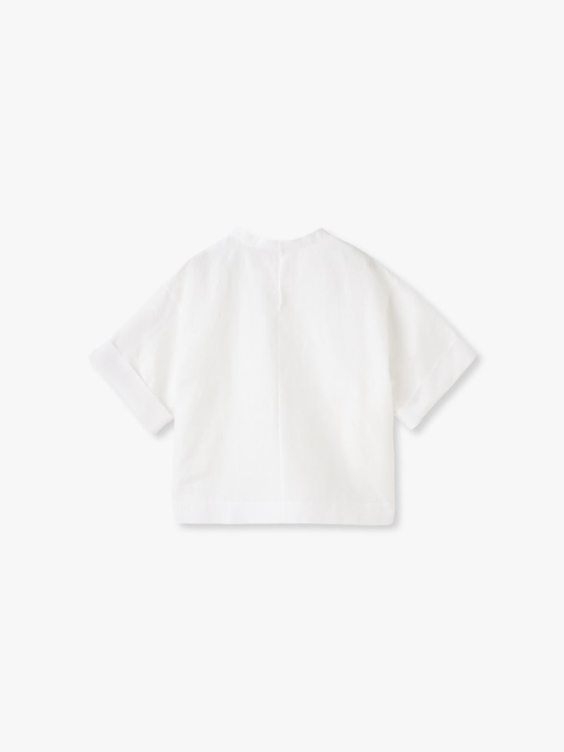 リネンコットン タイプライター ブラウス 詳細画像 white 1