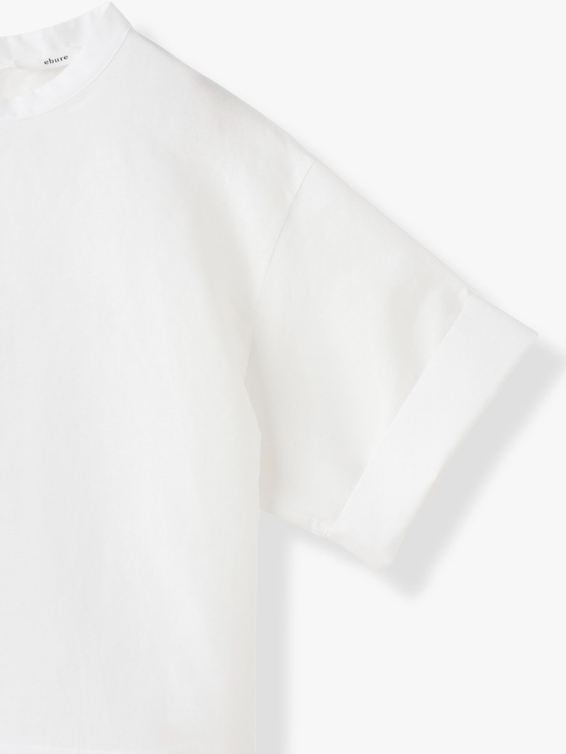 リネンコットン タイプライター ブラウス 詳細画像 white 2