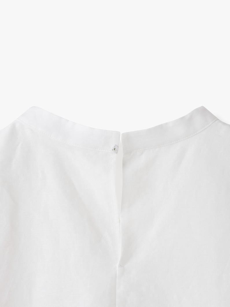 リネンコットン タイプライター ブラウス 詳細画像 white 3